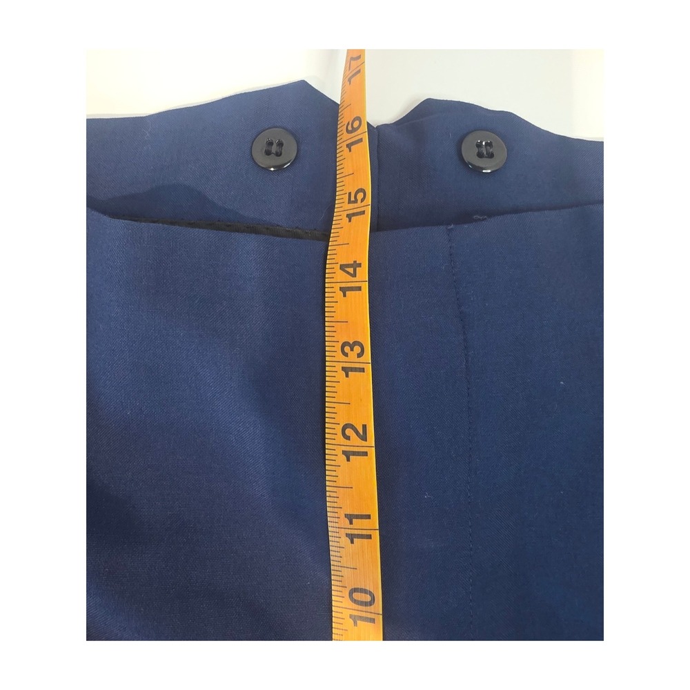 Spartacus Navy Blue Yellow Side Stripe Military Band Dress Trousers 35x28/31 - Picture 12 of 12